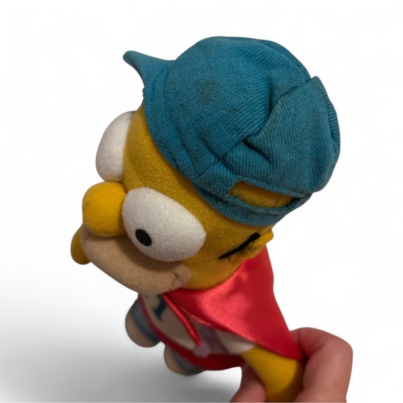 Vintage 2005 The Simpsons Homer Plush Dancin’ Homer Doll Red Cape 14” Plush Toy - Picture 5 of 6